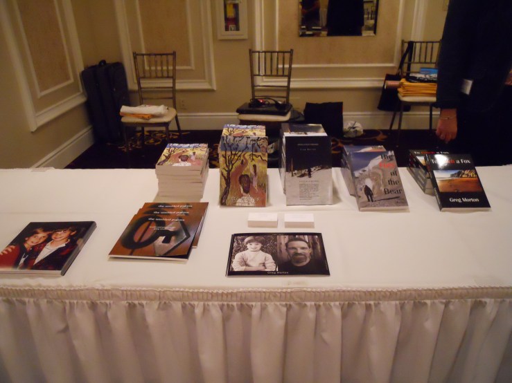 Morton Swag.  This table was nearly empty by the end of the day.  The fans were AWESOME in supporting my work!